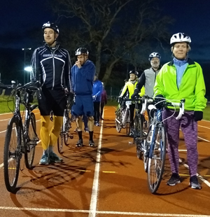 Bike coaching at Brecon Track